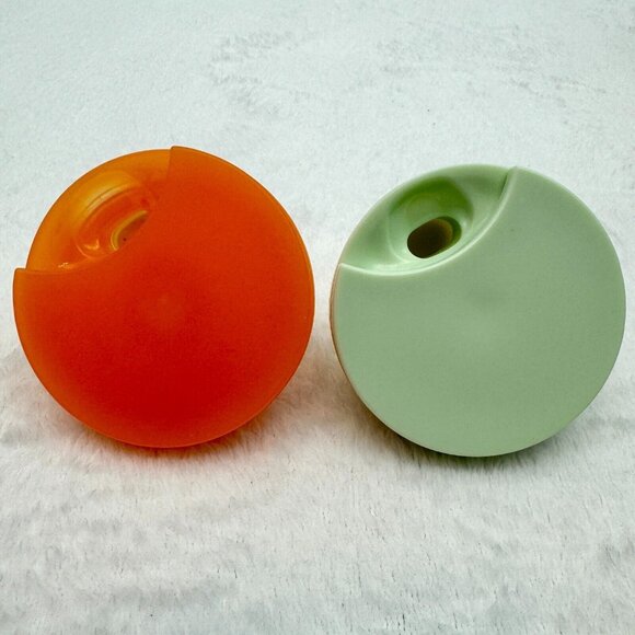 Pair of Starbucks 16oz Hot Cold Twist Lid Travel Tumblers Green and Purple/Orang - Picture 5 of 6